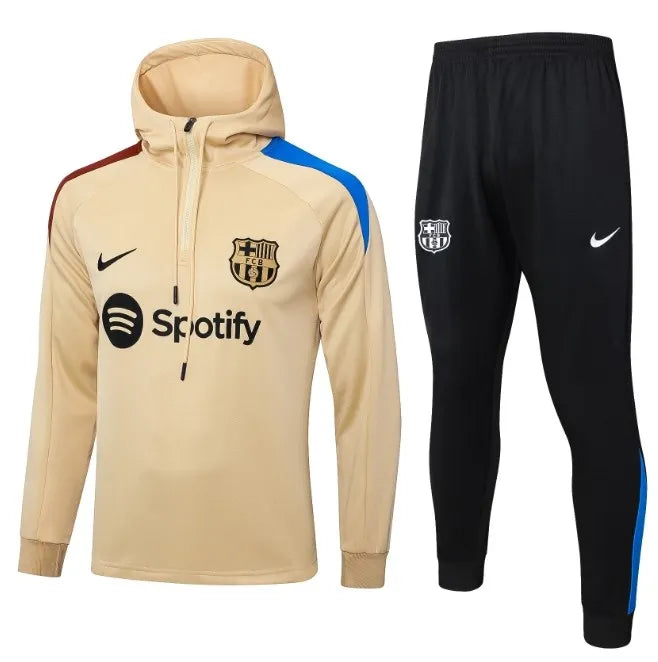 Barcelona 24/25 Hooded Tracksuit Yellow