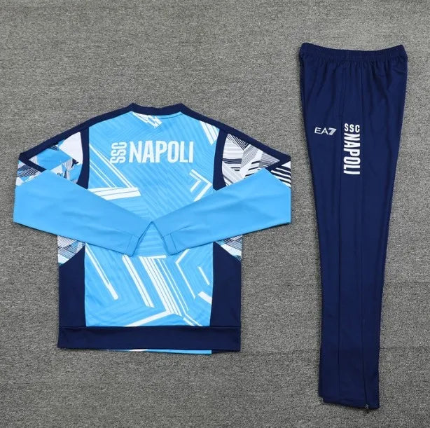 Napoli 24/25 Zipper Tracksuit Camouflage Light Blue