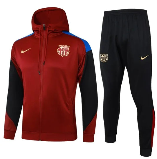 Barcelona 24/25 Hooded Tracksuit Red