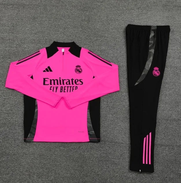 Real Madrid 24/25 Zipper Tracksuit Pink