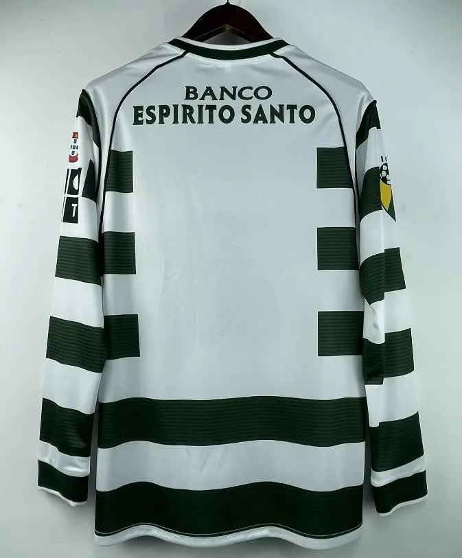 Sporting CP 2001/2003 Retro Home Kit Long Sleeve