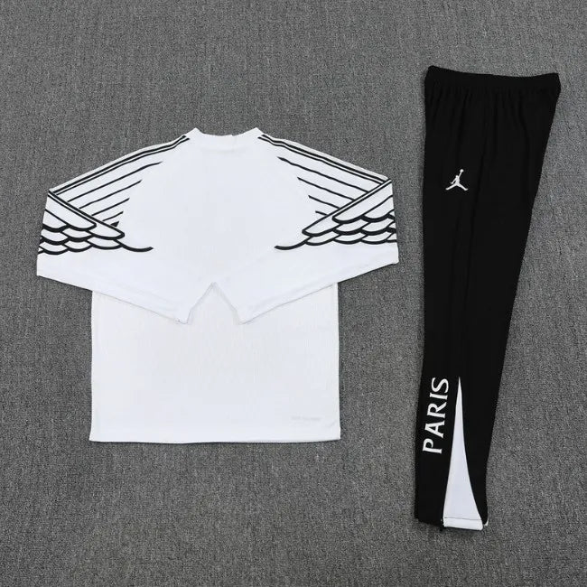 Paris PSG 25/26 Zipper Tracksuit White