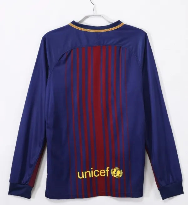 Barcelona 2017/2018 Home Retro Kit Long Sleeve
