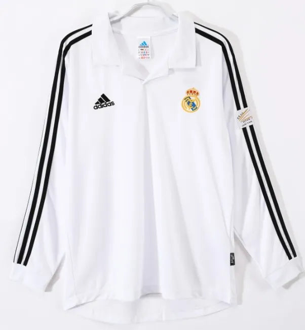 Real Madrid 2002/2003 Home Retro Kit Long Sleeve