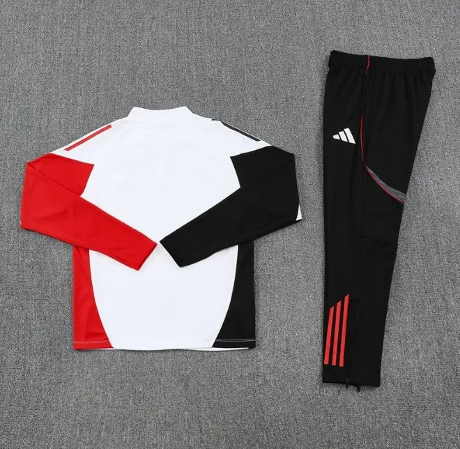 Ajax 25/26 Zipper Tracksuit White