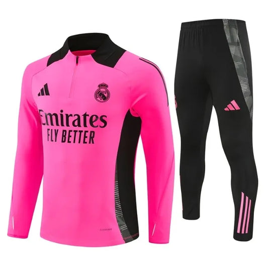 Real Madrid 24/25 Zipper Tracksuit Pink