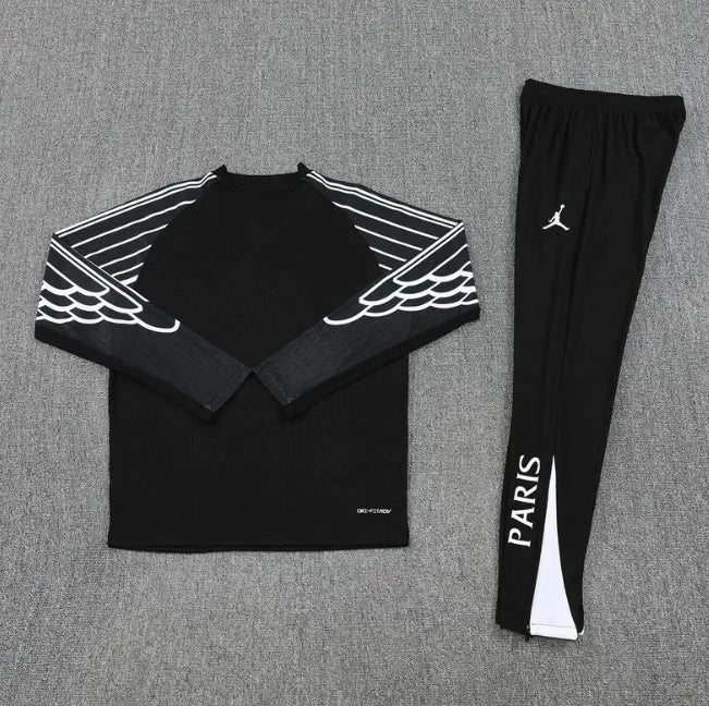 Paris PSG 25/26 Zipper Tracksuit Black
