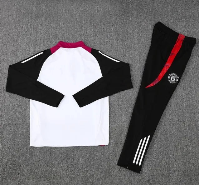 Manchester United 24/25 Zipper Tracksuit White