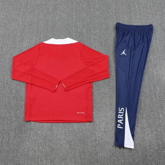 Paris PSG 25/26 Zipper Tracksuit Red