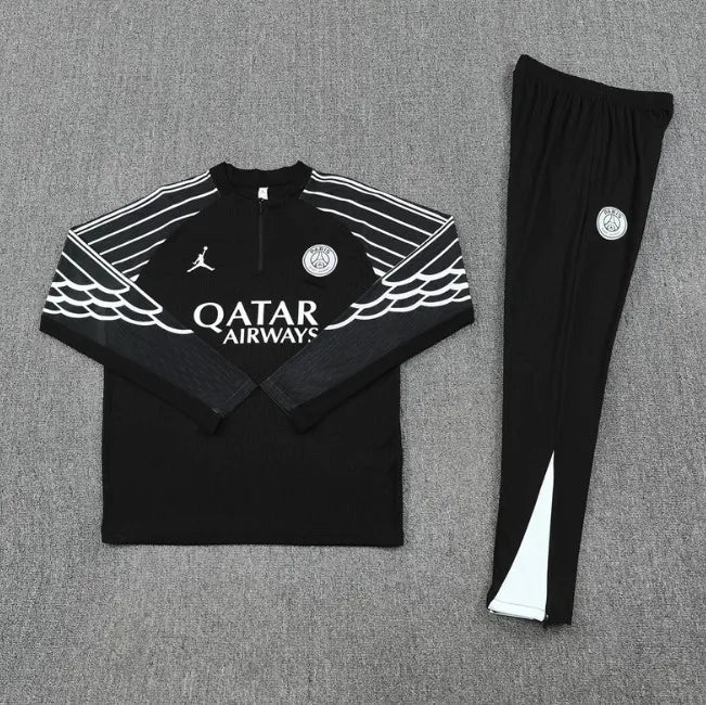 Paris PSG 25/26 Zipper Tracksuit Black