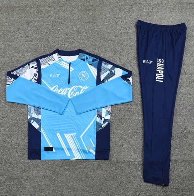 Napoli 24/25 Zipper Tracksuit Camouflage Light Blue