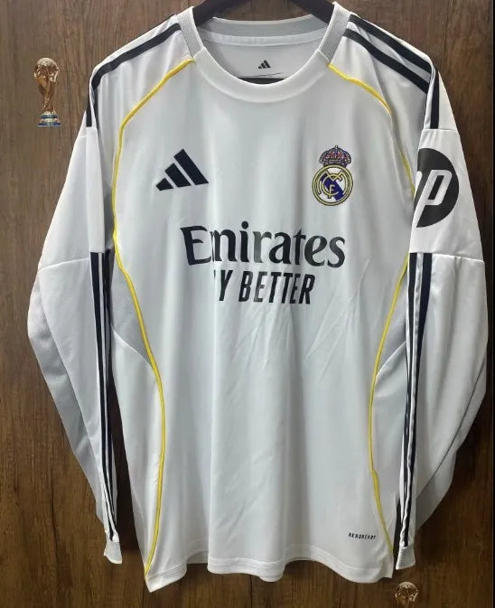 Real Madrid 25/26 Home Kit Long Sleeve