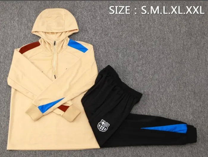 Barcelona 24/25 Hooded Tracksuit Yellow