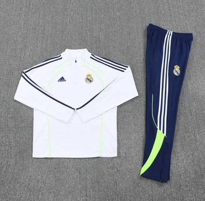 Real Madrid 25/26 Zipper Tracksuit White
