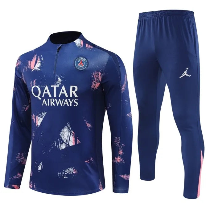 Paris 24/25 Zipper Tracksuit Camouflage Blue