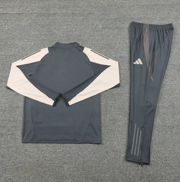 Real Madrid 24/25 Tracksuit Light Grey