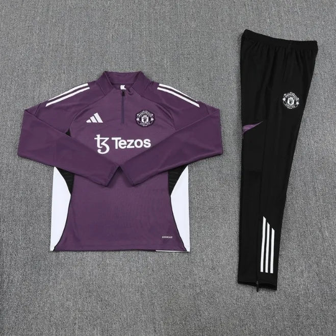 Manchester United 25/26 Zipper Tracksuit Purple