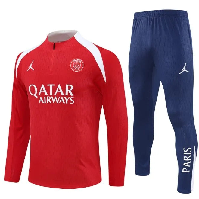 Paris PSG 25/26 Zipper Tracksuit Red