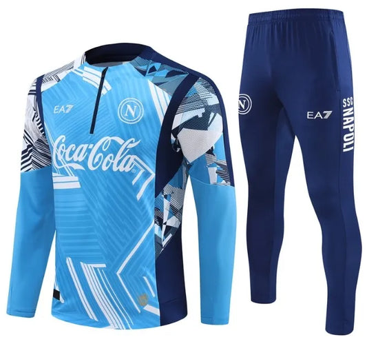 Napoli 24/25 Zipper Tracksuit Camouflage Light Blue