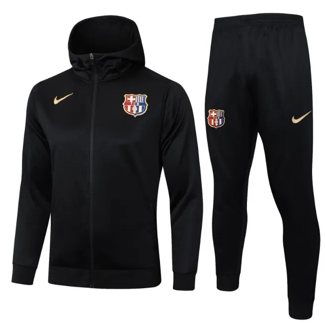 Barcelona 24/25 Hooded Tracksuit Black