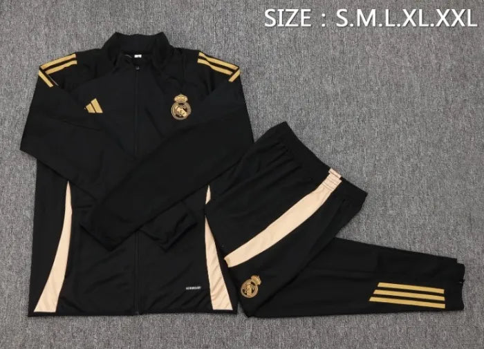 Real Madrid 24/25 Tracksuit Black