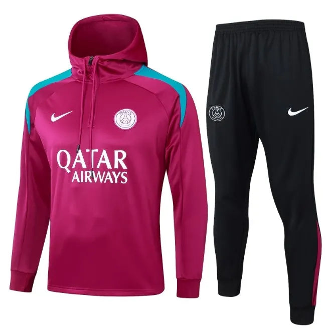 Paris 24/25 Hooded Tracksuit Dark Purple