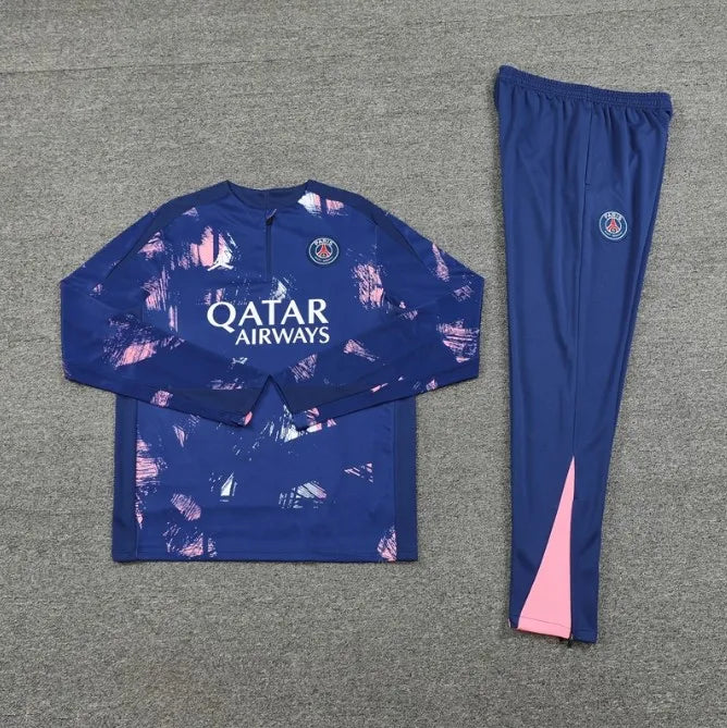 Paris 24/25 Zipper Tracksuit Camouflage Blue
