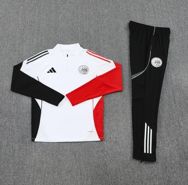 Ajax 25/26 Zipper Tracksuit White