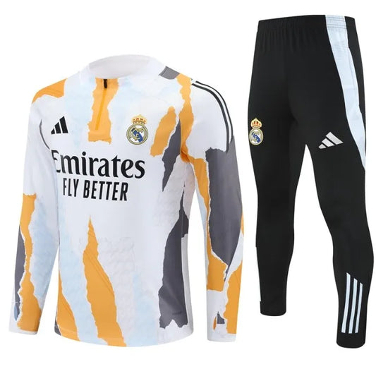 Real Madrid 24/25 Zipper Tracksuit Camouflage White