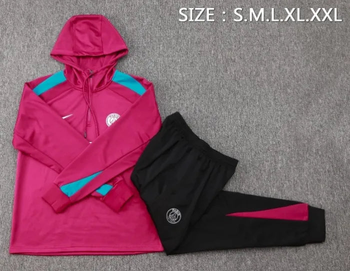 Paris 24/25 Hooded Tracksuit Dark Purple