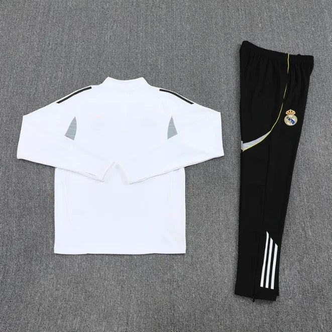 Real Madrid 25/26 Zipper Tracksuit White