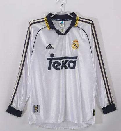 Real Madrid 1998/2000 Home Retro Kit Long Sleeve
