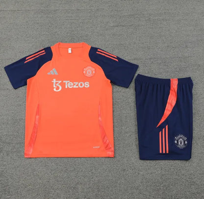 Manchester United 24/25 Short Sleeve And Dark Blue Shorts