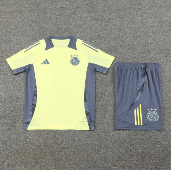 Ajax 24/25 Yellow Short Sleeve And Grey Shorts