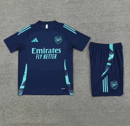 Arsenal 24/25 Short Sleeve And Dark Blue Shorts