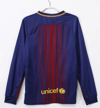 Barcelona 2017/2018 Home Retro Kit Long Sleeve