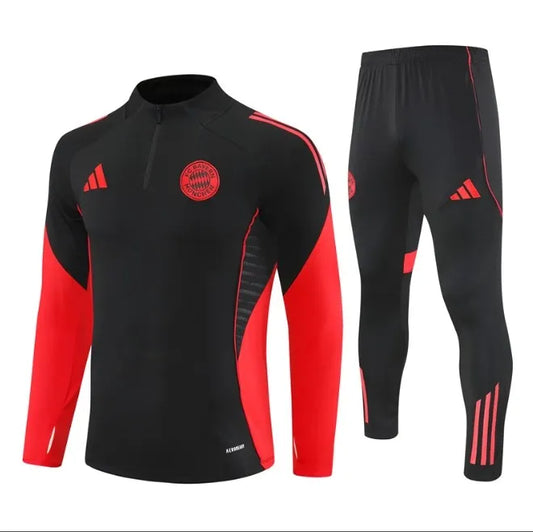 Bayern 25/26 Zipper Tracksuit Black