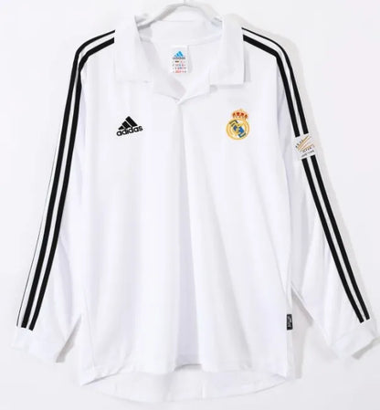 Real Madrid 2002/2003 Home Retro Kit Long Sleeve