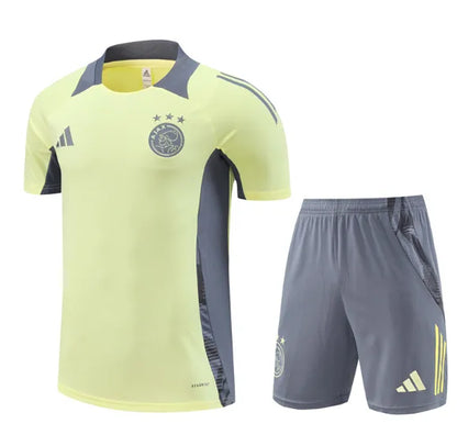 Ajax 24/25 Yellow Short Sleeve And Grey Shorts