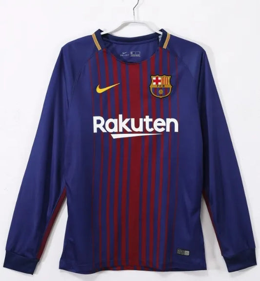 Barcelona 2017/2018 Home Retro Kit Long Sleeve