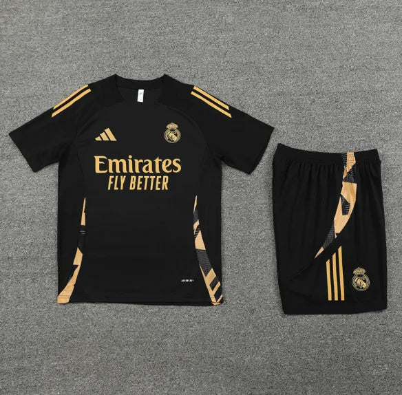 Real Madrid 24/25 Short Sleeve And Black Shorts