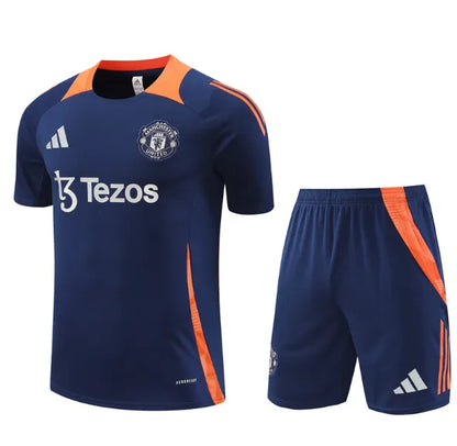 Manchester United 24/25 Short Sleeve And Dark Blue Shorts