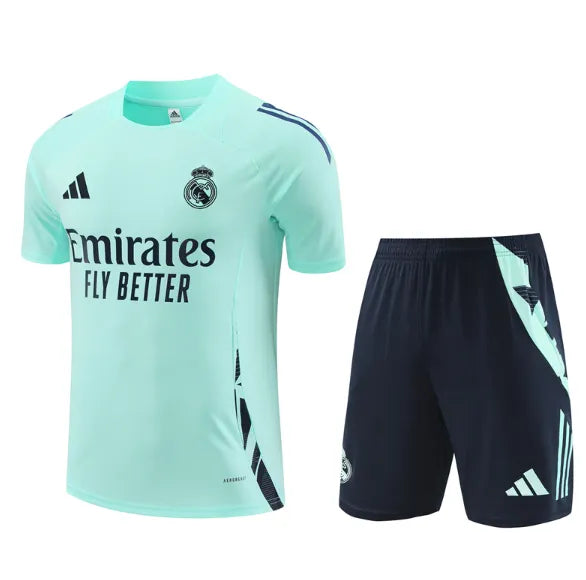 Real Madrid 24/25 Short Sleeve And Dark Blue Shorts