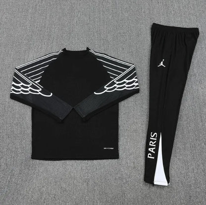 Paris PSG 25/26 Zipper Tracksuit Black