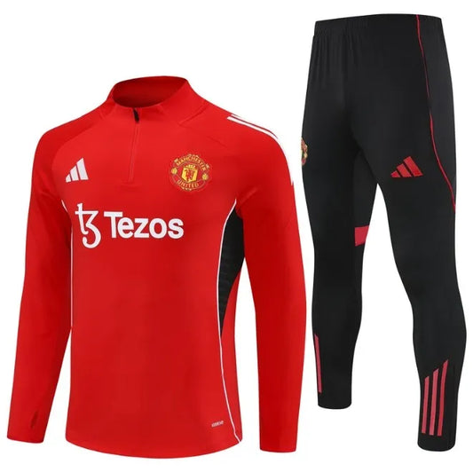 Manchester United 25/26 Zipper Tracksuit Red