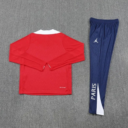 Paris PSG 25/26 Zipper Tracksuit Red