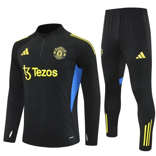 Manchester United 25/26 Zipper Tracksuit Black