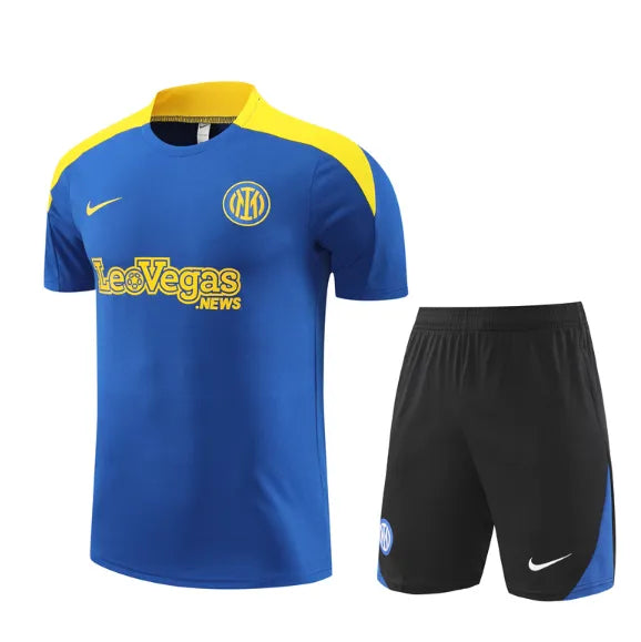 Inter Milan 24/25 Short Sleeve And Black Shorts