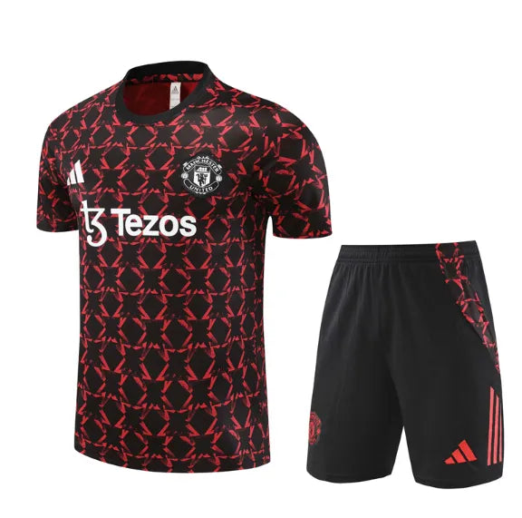 Manchester United 24/25 Short Sleeve And Black Shorts