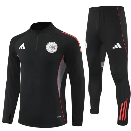Ajax 25/26 Zipper Tracksuit Black